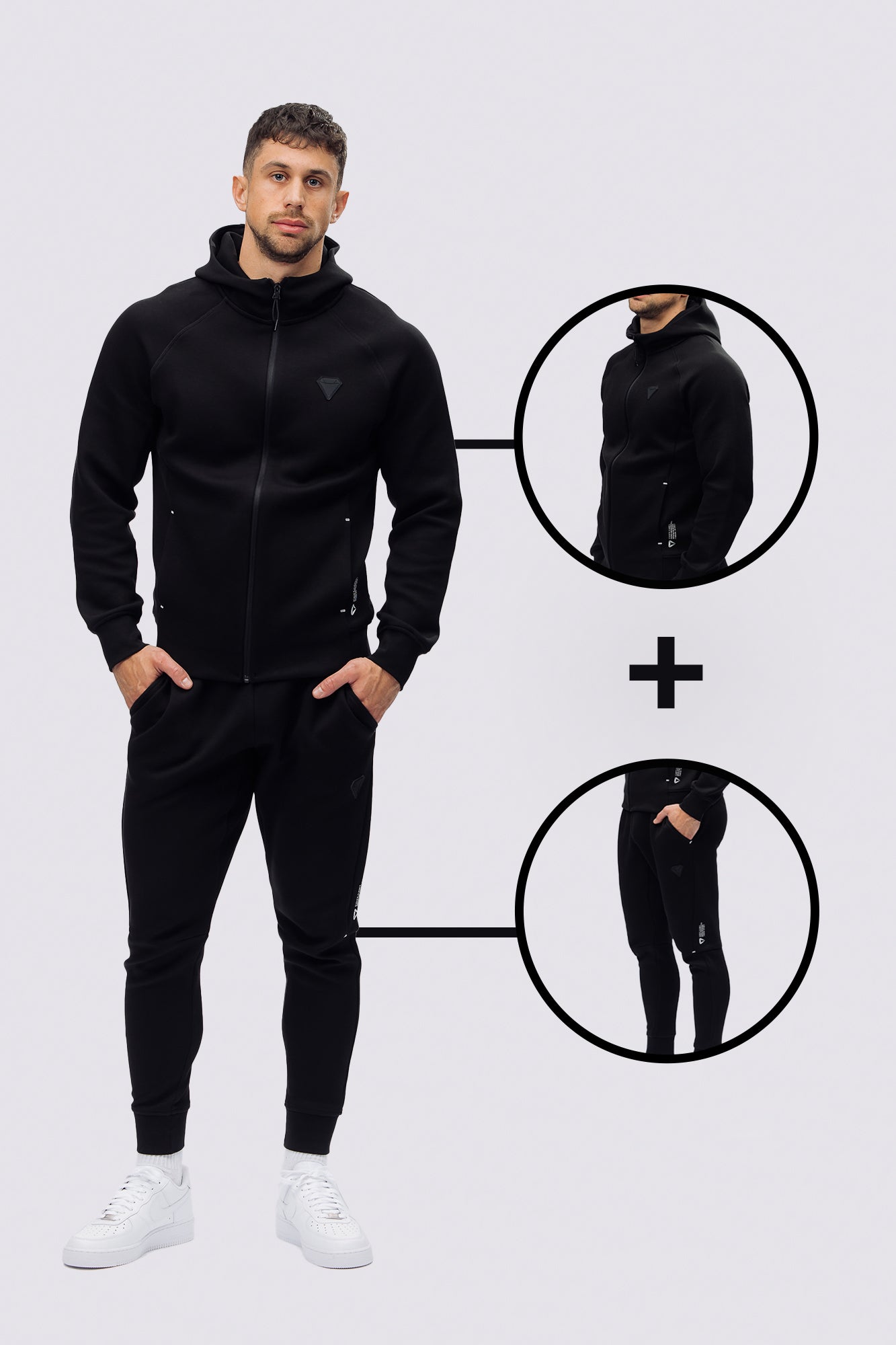 TECHFIT MENS TRACKSUIT BUNDLE - BLACK (2-PIECE)